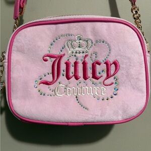 🩷Juicy Couture Light Pink Velvet Cosmetic Bag🩷